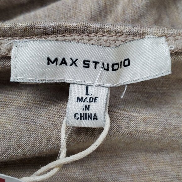 Max Studio NWT Heather Jersey Knit Taupe Mini Skirt - Picture 7 of 11